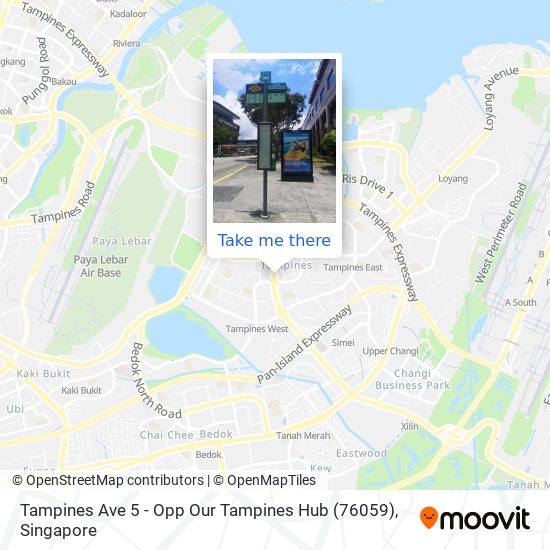 Tampines Ave 5 - Opp Our Tampines Hub (76059) map