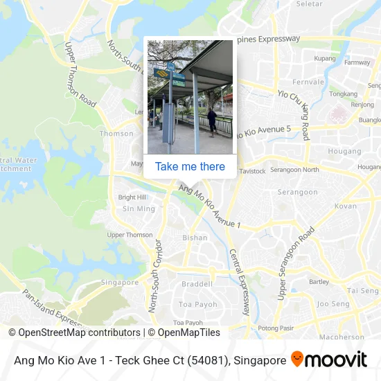 Ang Mo Kio Ave 1 - Teck Ghee Ct (54081)地图