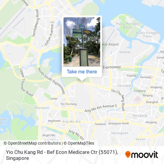 Yio Chu Kang Rd - Bef Econ Medicare Ctr (55071)地图