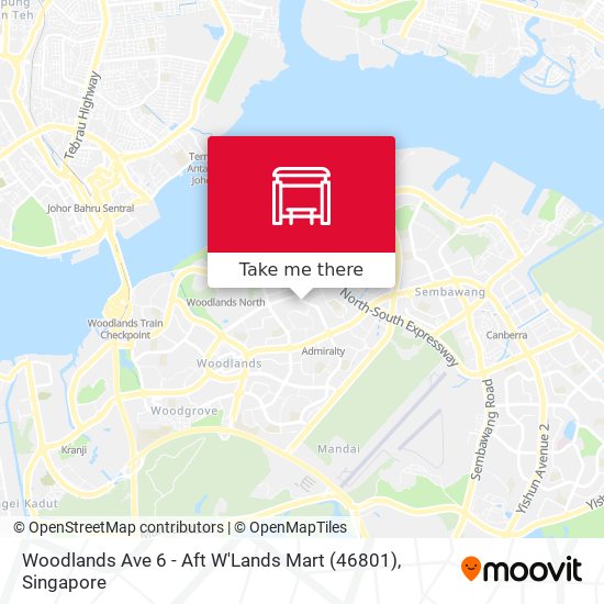 Woodlands Ave 6 - Aft W'Lands Mart (46801) map