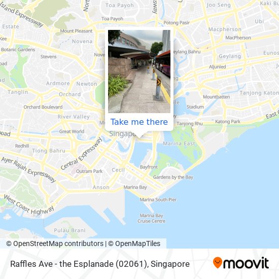 Raffles Ave - the Esplanade (02061) map