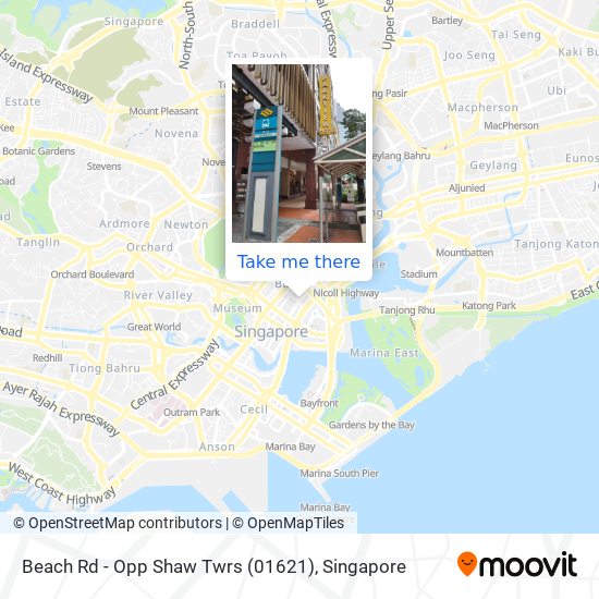 Beach Rd - Opp Shaw Twrs (01621) map