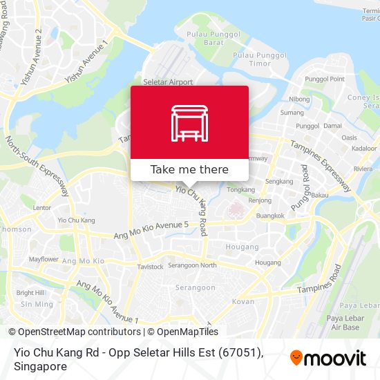 Yio Chu Kang Rd - Opp Seletar Hills Est (67051) map