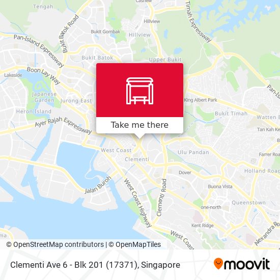 Clementi Ave 6 - Blk 201 (17371) map