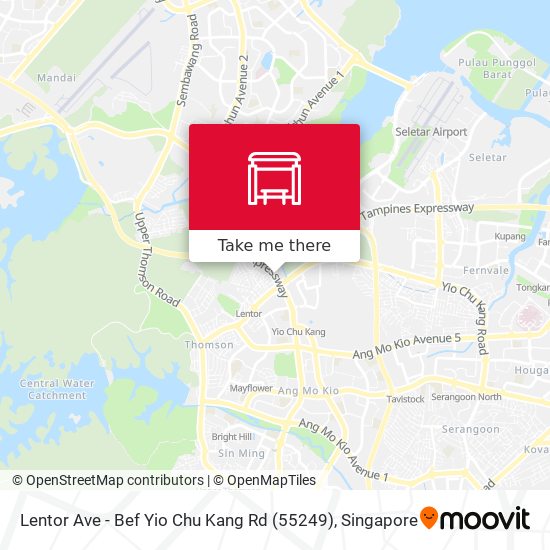 Lentor Ave - Bef Yio Chu Kang Rd (55249)地图