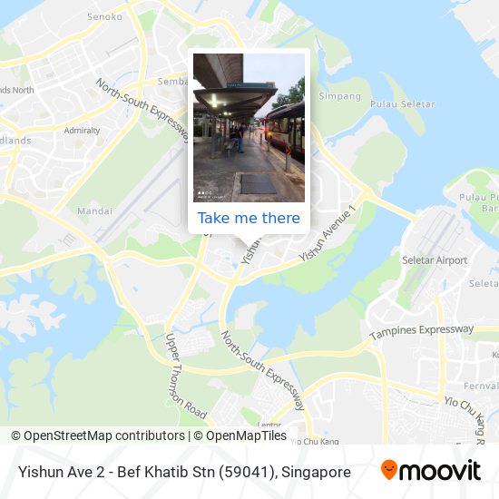 Yishun Ave 2 - Bef Khatib Stn (59041) map