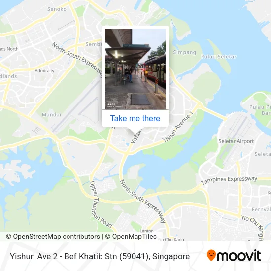Yishun Ave 2 - Bef Khatib Stn (59041)地图