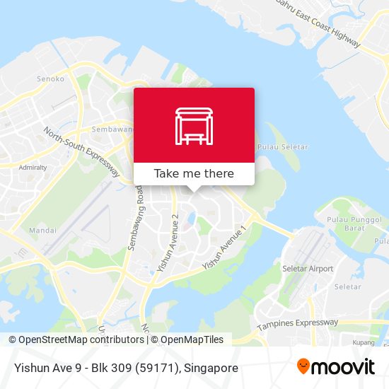 Yishun Ave 9 - Blk 309 (59171)地图