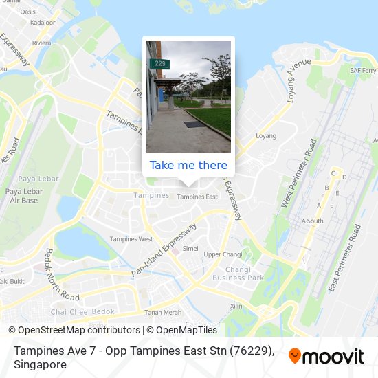 Tampines Ave 7 - Opp Tampines East Stn (76229) map