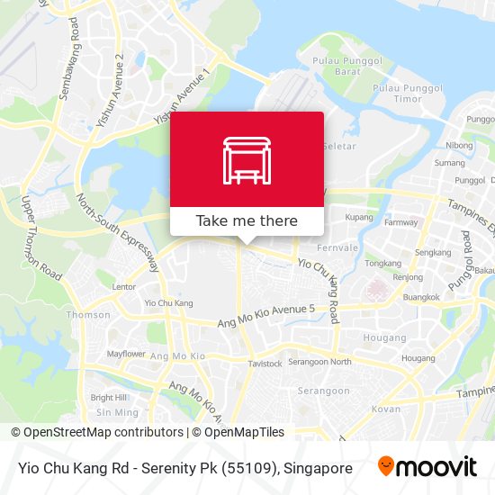 Yio Chu Kang Rd - Serenity Pk (55109) map