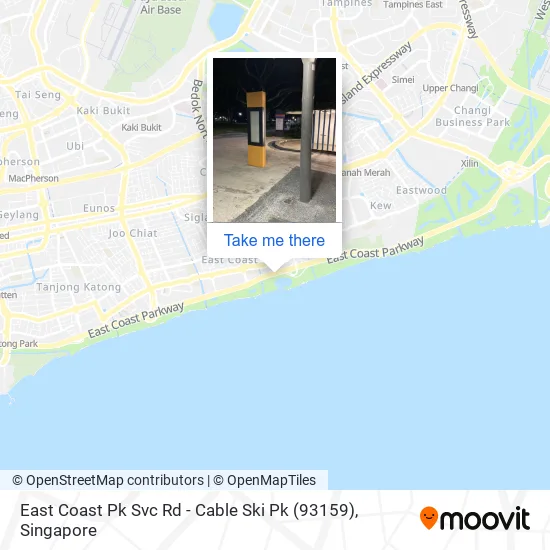 East Coast Pk Svc Rd - Cable Ski Pk (93159)地图
