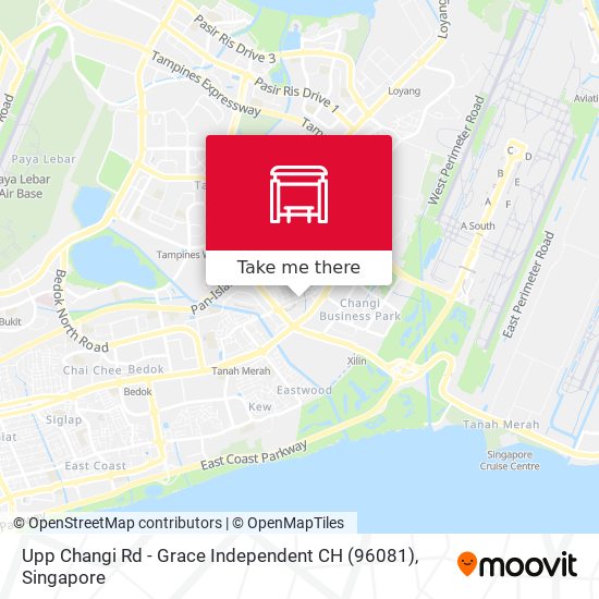 Upp Changi Rd - Grace Independent CH (96081) map