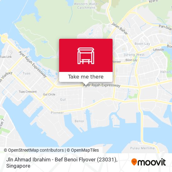 Jln Ahmad Ibrahim - Bef Benoi Flyover (23031) map