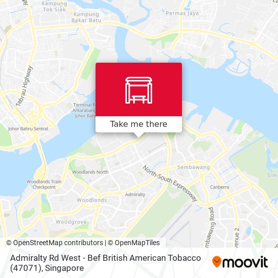Admiralty Rd West - Bef British American Tobacco (47071) map