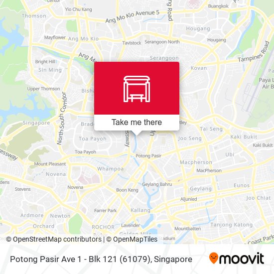 Potong Pasir Ave 1 - Blk 121 (61079)地图