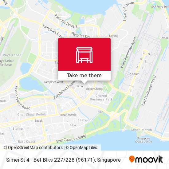 Simei St 4 - Bet Blks 227 / 228 (96171) map