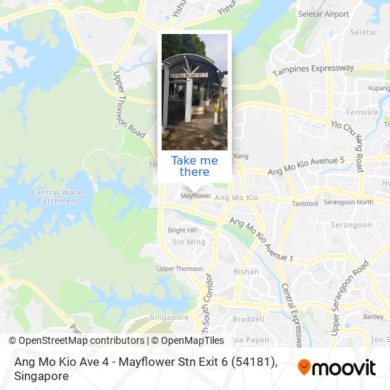 Ang Mo Kio Ave 4 - Mayflower Stn Exit 6 (54181)地图