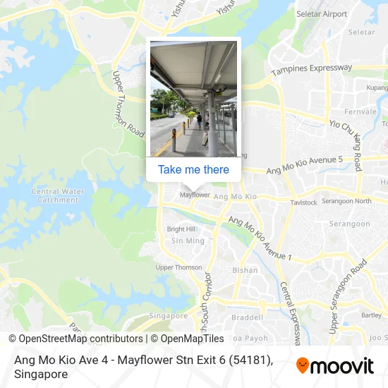 Ang Mo Kio Ave 4 - Mayflower Stn Exit 6 (54181) map