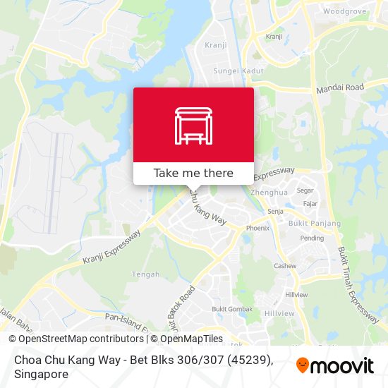 Choa Chu Kang Way - Bet Blks 306 / 307 (45239) map