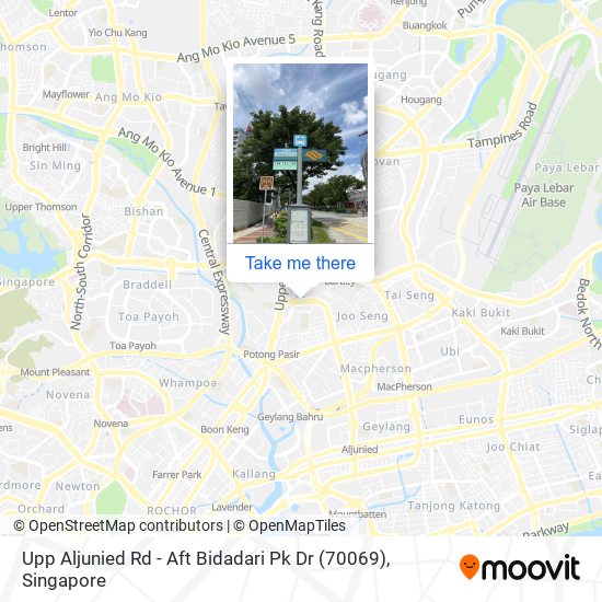 Upp Aljunied Rd - Aft Bidadari Pk Dr (70069)地图