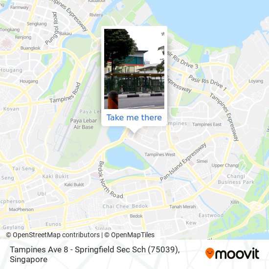 Tampines Ave 8 - Springfield Sec Sch (75039) map