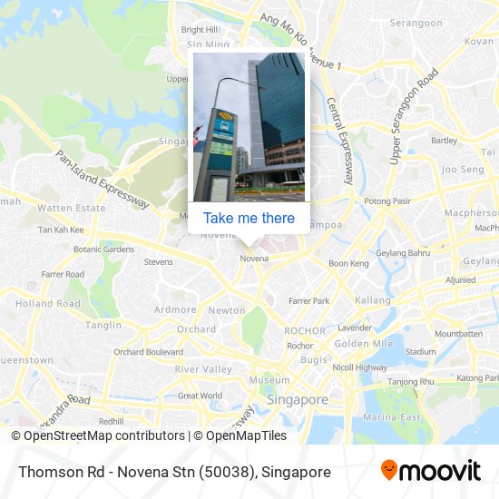 Thomson Rd - Novena Stn (50038) map