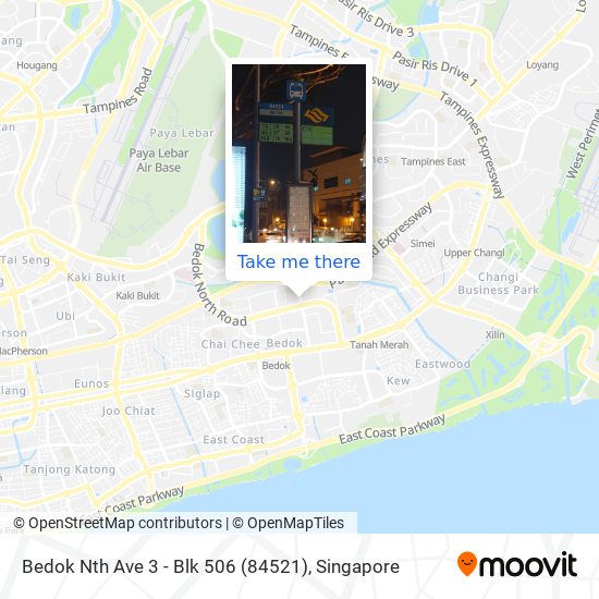 Bedok Nth Ave 3 - Blk 506 (84521) map