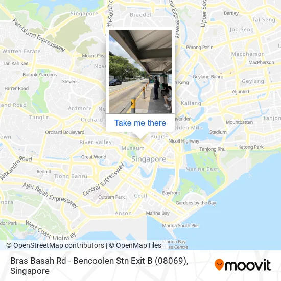 Bras Basah Rd - Bencoolen Stn Exit B (08069)地图