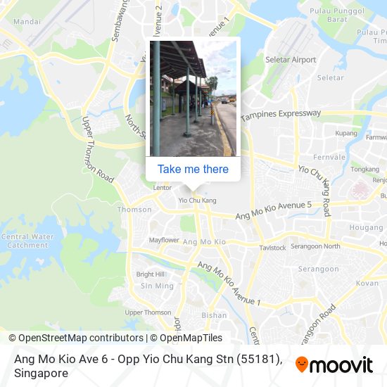 Ang Mo Kio Ave 6 - Opp Yio Chu Kang Stn (55181) map
