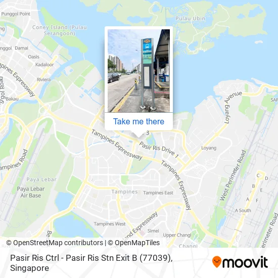 Pasir Ris Ctrl - Pasir Ris Stn Exit B (77039) map