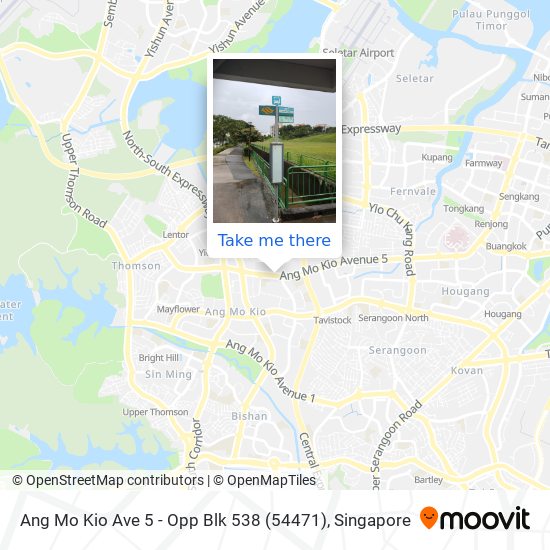 Ang Mo Kio Ave 5 - Opp Blk 538 (54471) map