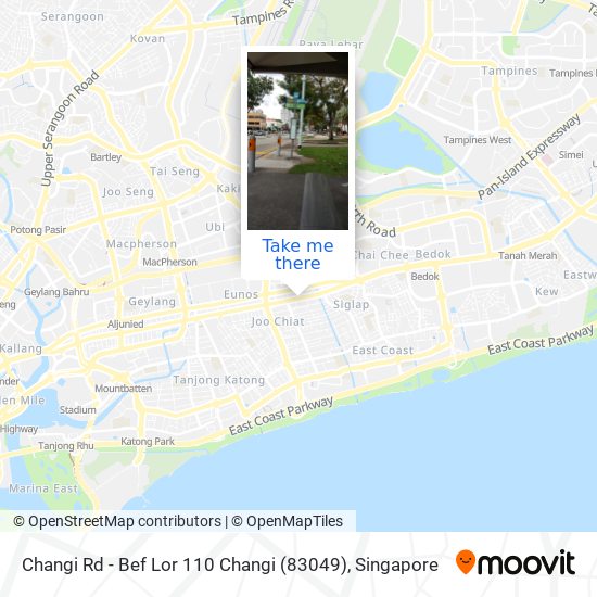 Changi Rd - Bef Lor 110 Changi (83049) map