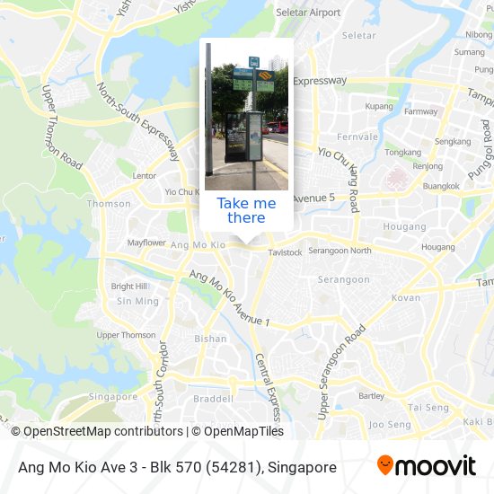 Ang Mo Kio Ave 3 - Blk 570 (54281) map