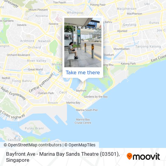 Bayfront Ave - Marina Bay Sands Theatre (03501) map