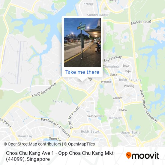 Choa Chu Kang Ave 1 - Opp Choa Chu Kang Mkt (44099) map