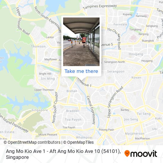 Ang Mo Kio Ave 1 - Aft Ang Mo Kio Ave 10 (54101) map