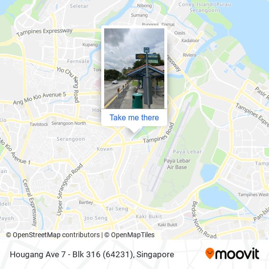 Hougang Ave 7 - Blk 316 (64231) map