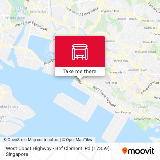 West Coast Highway - Bef Clementi Rd (17359) map