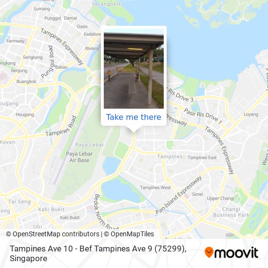 Tampines Ave 10 - Bef Tampines Ave 9 (75299) map