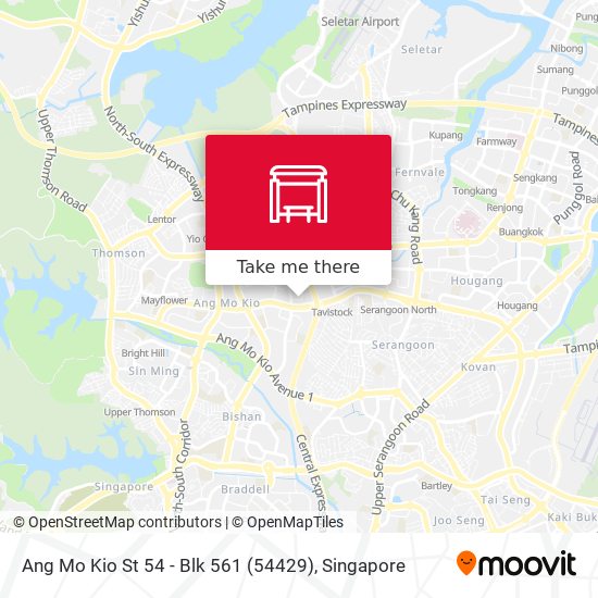 Ang Mo Kio St 54 - Blk 561 (54429) map