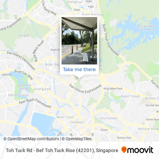 Toh Tuck Rd - Bef Toh Tuck Rise (42201) map