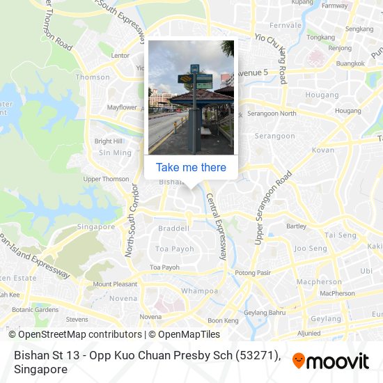 Bishan St 13 - Opp Kuo Chuan Presby Sch (53271) map