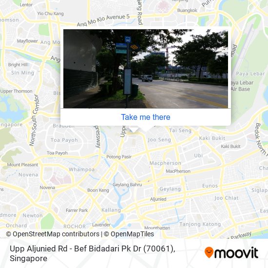 Upp Aljunied Rd - Bef Bidadari Pk Dr (70061) map