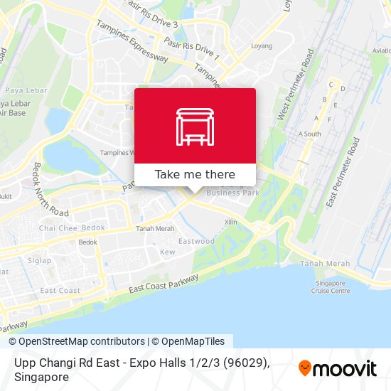 Upp Changi Rd East - Expo Halls 1 / 2/3 (96029) map