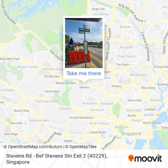 Stevens Rd - Bef Stevens Stn Exit 2 (40229) map