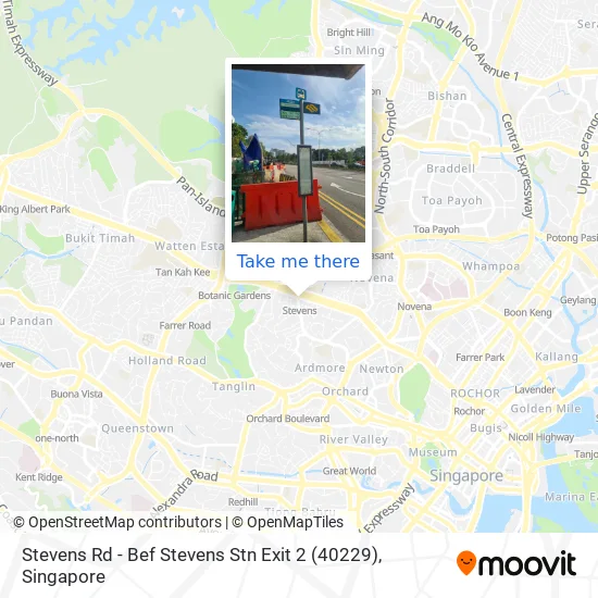 Stevens Rd - Bef Stevens Stn Exit 2 (40229)地图