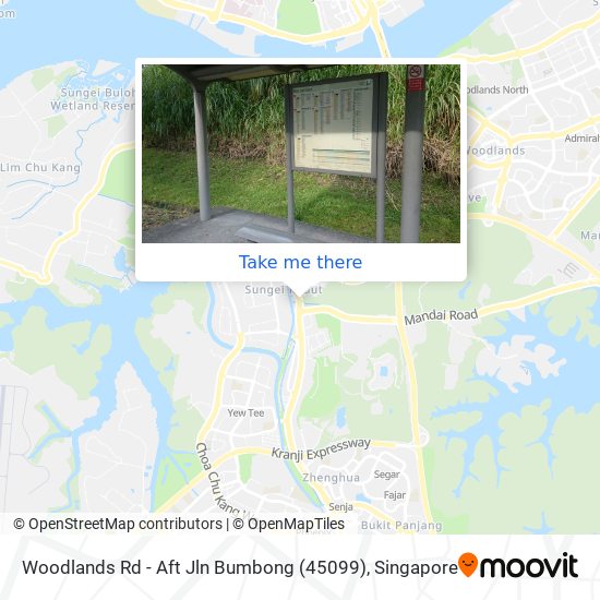Woodlands Rd - Aft Jln Bumbong (45099) map