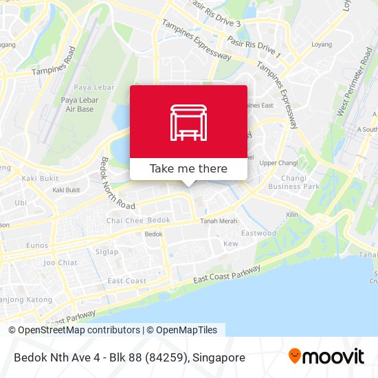 Bedok Nth Ave 4 - Blk 88 (84259) map