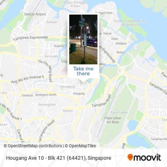 Hougang Ave 10 - Blk 421 (64421)地图