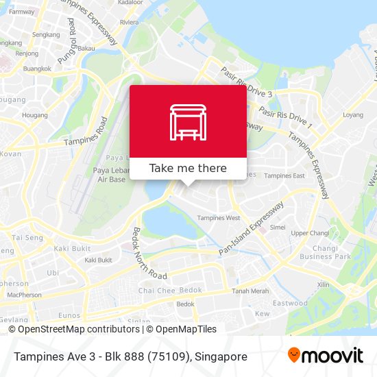 Tampines Ave 3 - Blk 888 (75109)地图